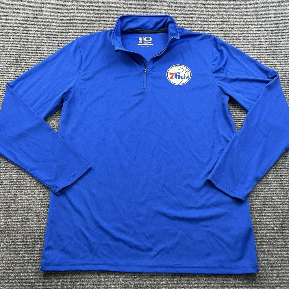 Philadelphia 76ers 1/4‎ Zip Sweater Men's Size Medium NBA Ultra Game Performance